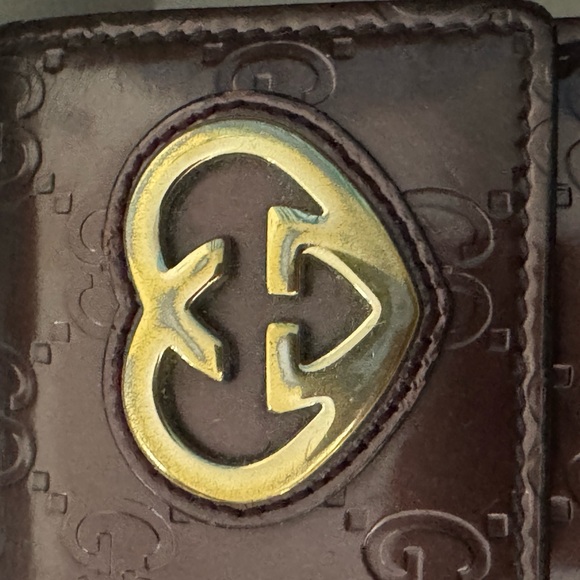 Gucci Shima Bi-Fold Wallet Lovely Heart Patent Leather - Picture 13 of 13